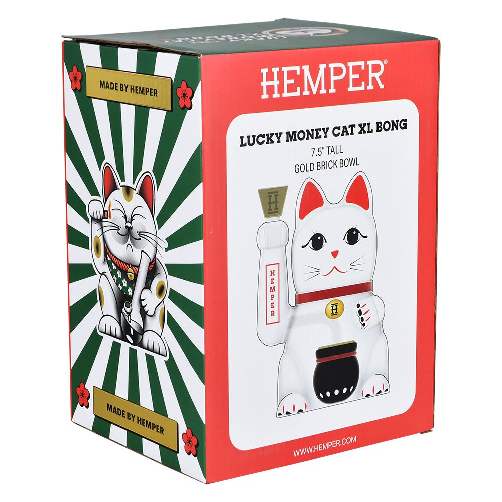 HEMPER - Lucky Money Cat Glass Water Pipe | 14mm F