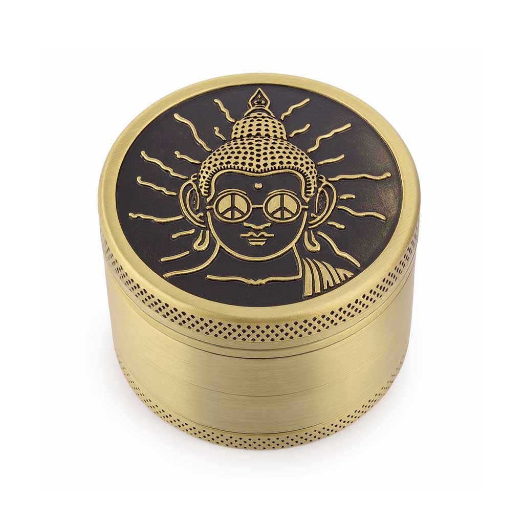 VINTAGE ALUMINUM EMBOSSED HERB GRINDER