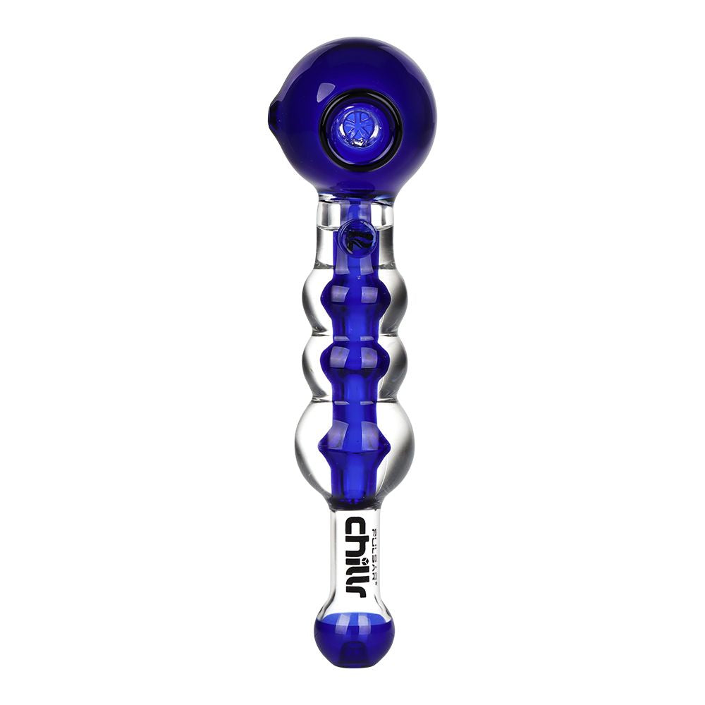 Pulsar ~Chillr Glycerin Glass Hand Pipe - 7.5" / Blue