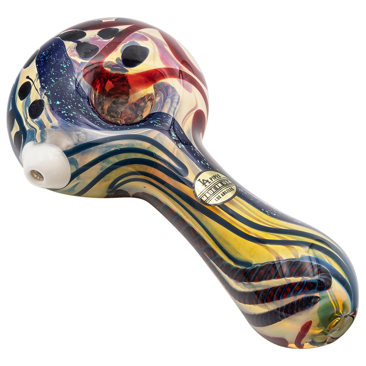 LA Pipes - "Dollar Pancake" Dichroic Color-Changing Spoon Glass Pipe