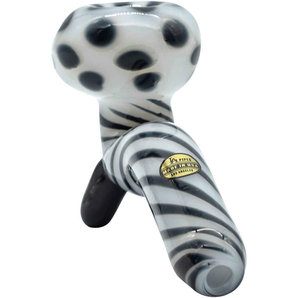LA Pipes - Bone White Sitting Sherlock Glass Pipe