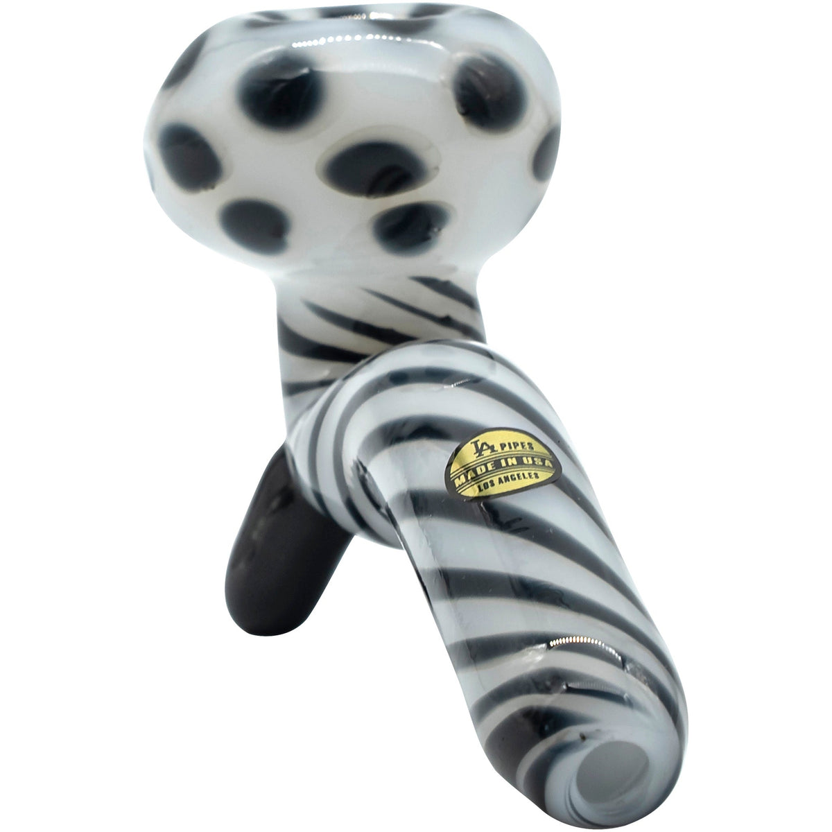 LA Pipes - Bone White Sitting Sherlock Glass Pipe
