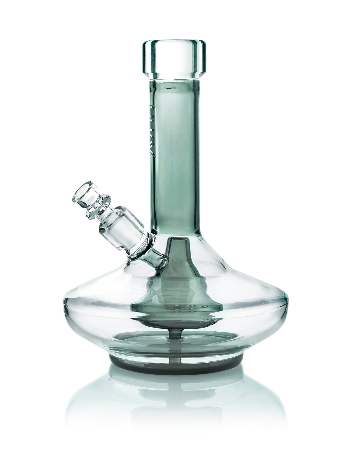 GRAV® > Small Wide Base Water Pipe - Smoke with Clear Accents