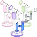 Pulsar ~ Bicolor Fractured Tower Glass Dab Rig | 8" | 14mm F
