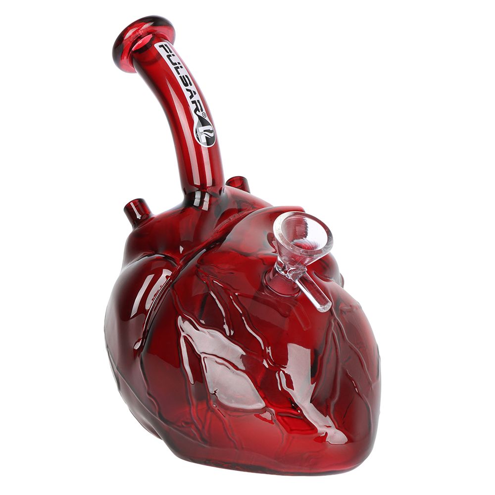 Pulsar ~ Be Still My Heart Glass Water Pipe 6.5" - 14mm F