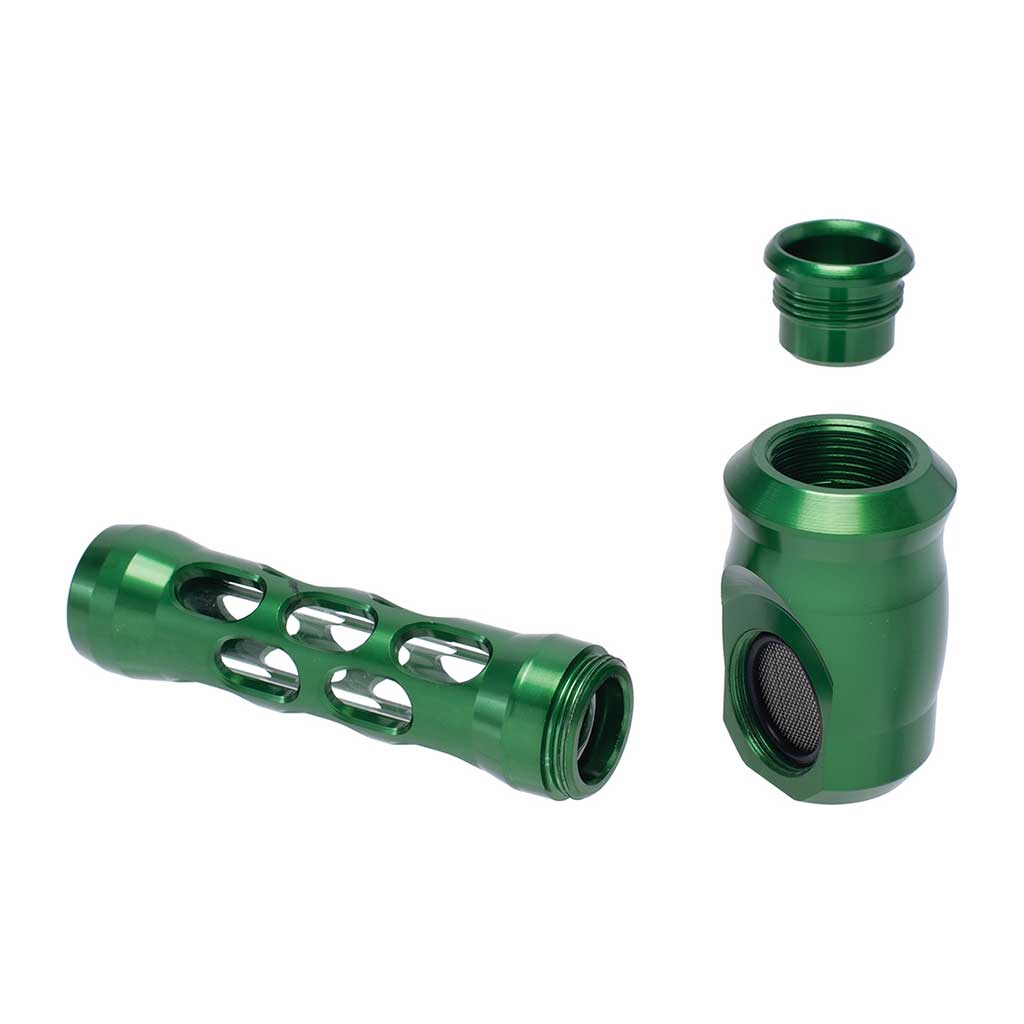 Honeybee Herb ~ ALUMINUM GLASS PERFORATED HAND PIPE