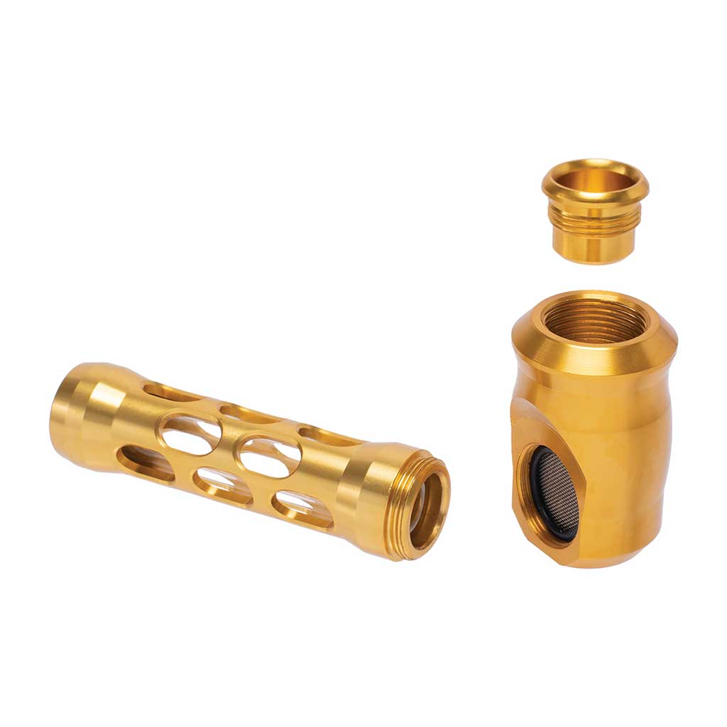 Honeybee Herb ~ ALUMINUM GLASS PERFORATED HAND PIPE