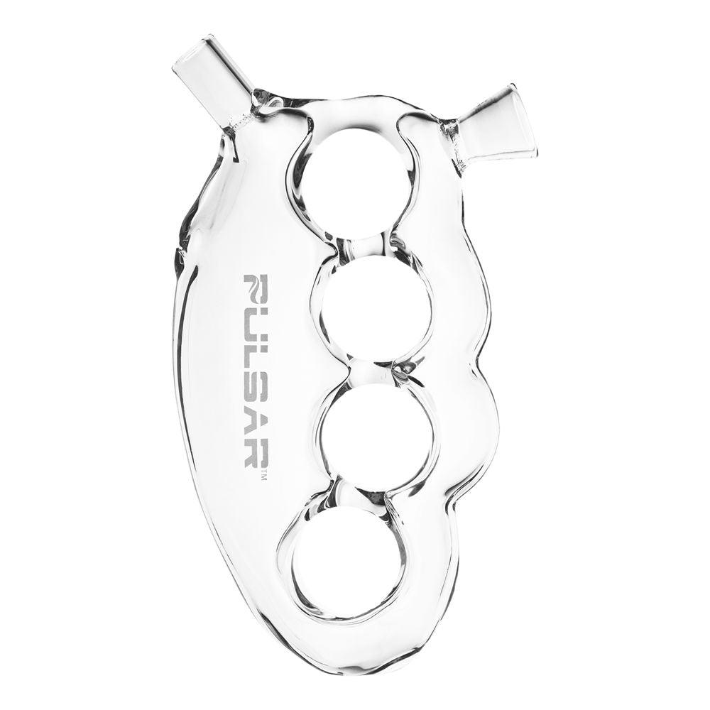 Pulsar ~ Knuckle Bubbler Glass Cone Holder - 5.5" / Clear