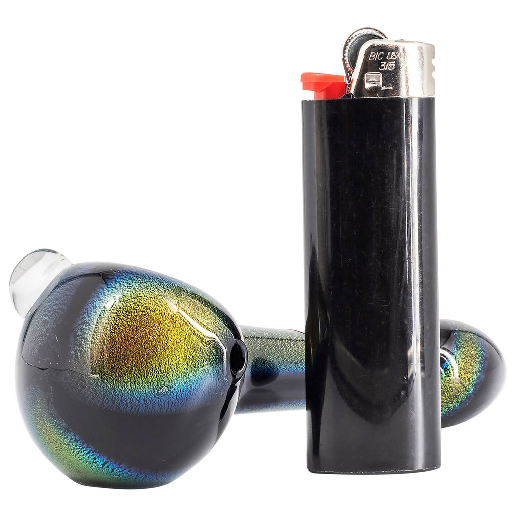 LA Pipes - Full Dichro Spoon with Clear Marbles