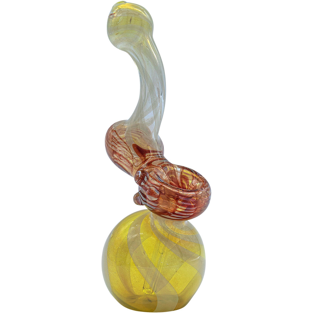 LA Pipes - "Rake Bubb" Fumed Sherlock Bubbler Pipe (Various Colors)