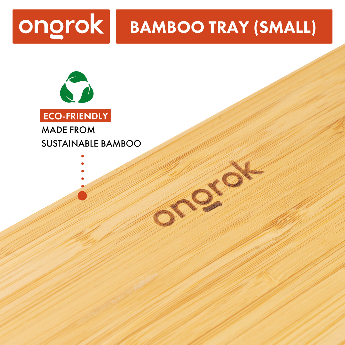 Ongrok - Sustainable Small Bamboo Wood Tray