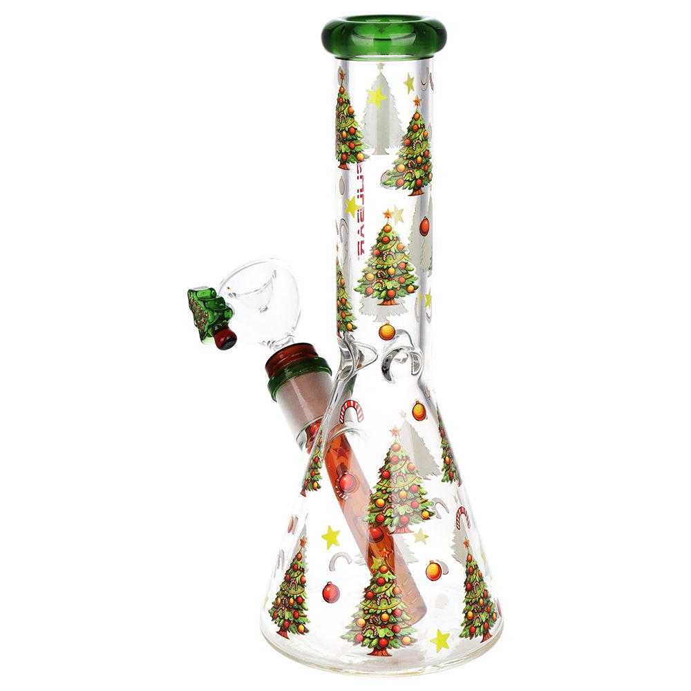 Pulsar ~ Christmas Tree Herb Pipe Duo - 10" / 14mm F