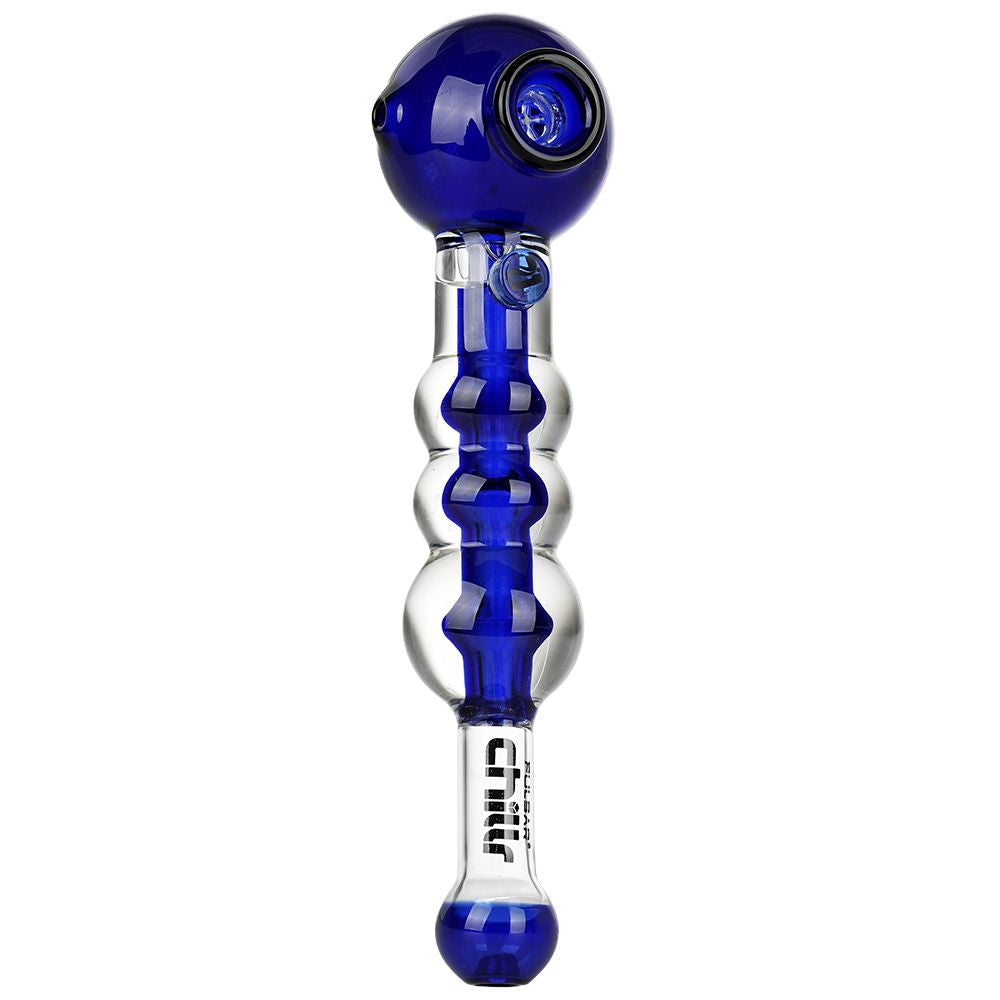Pulsar ~Chillr Glycerin Glass Hand Pipe - 7.5" / Blue