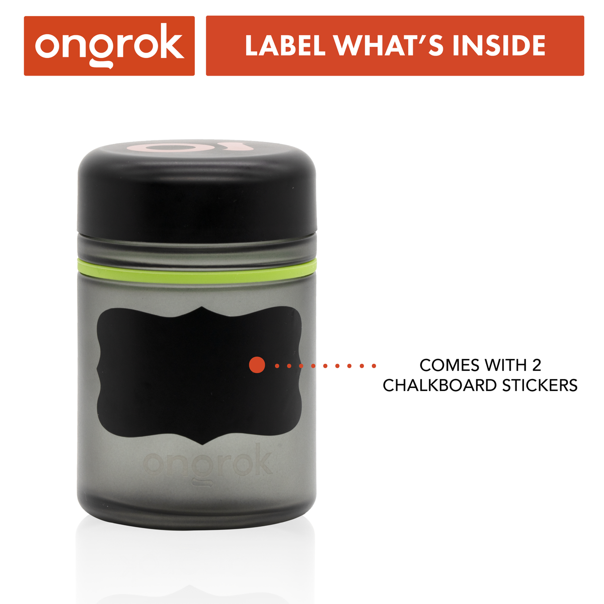 Ongrok - 500ml Child Resistant Jars, 2 pack