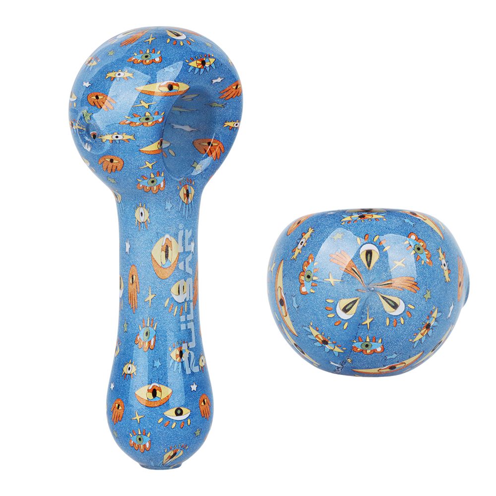 Pulsar ~ Inside Print Glass Spoon Pipe | 5"