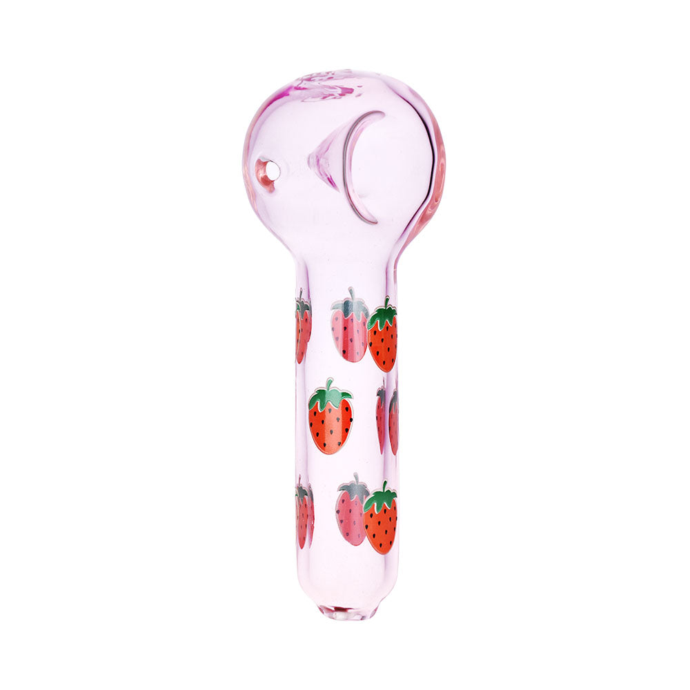 Pulsar ~ Fruit Series Strawberry Cough Herb Pipe Glow Duo - 10" / 14mm F