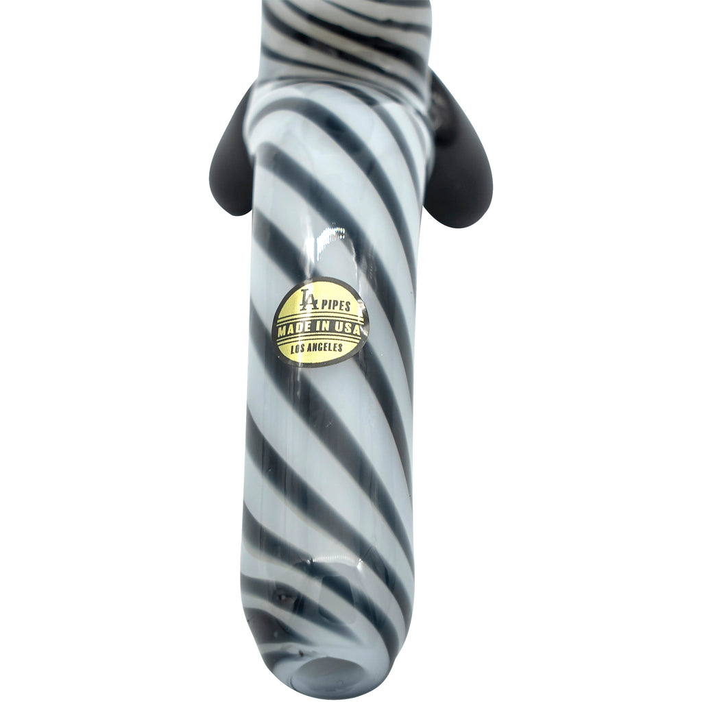 LA Pipes - Bone White Sitting Sherlock Glass Pipe