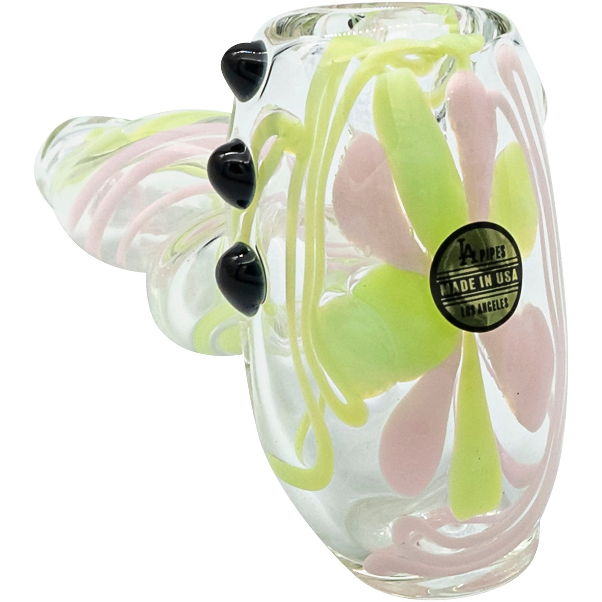 LA Pipes - Green Slyme and Bubble Gum Twist Hammer Pipe