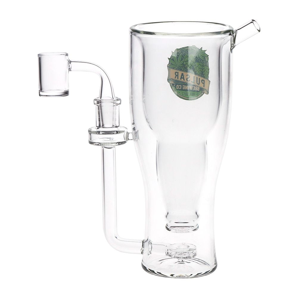 Pulsar ~ Brewing Co Smokeable Beer Mug Glass Dab Rig - 8.5" / 14mm F / 330ml