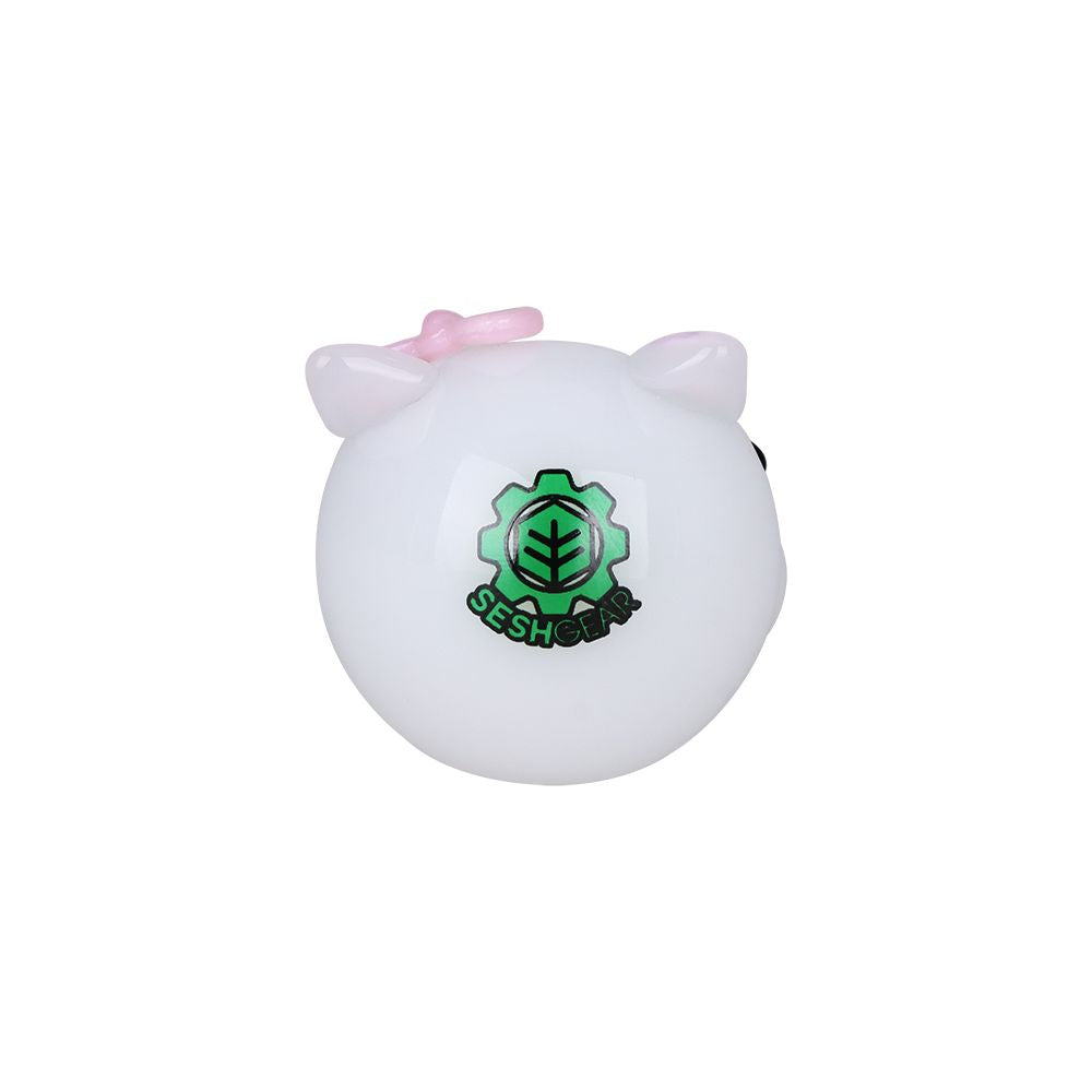 SeshGear ~ Cute Kitty Glass Spoon Pipe - 4"