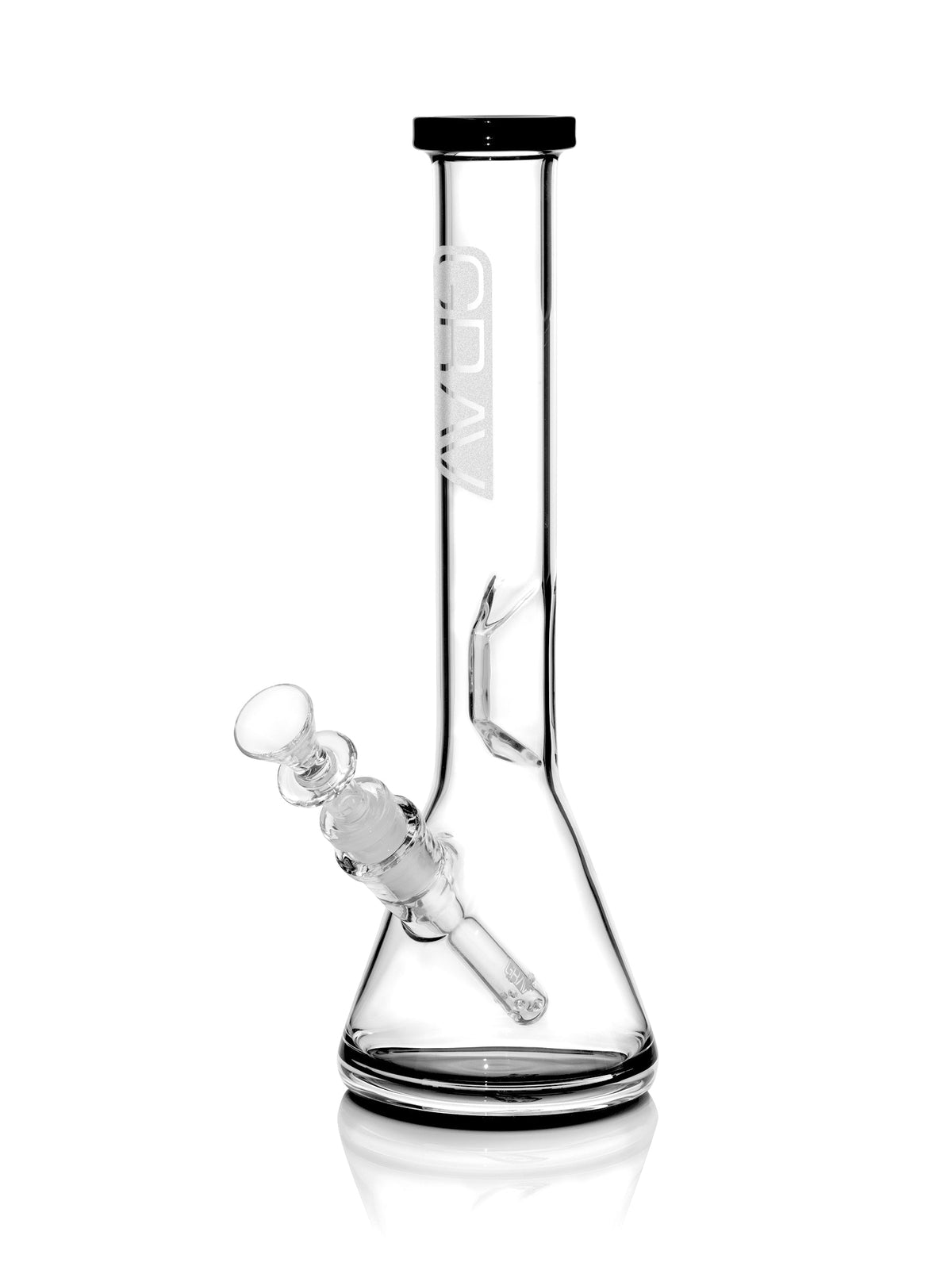 GRAV® > Medium, Black Accent Beaker Base Water Pipe