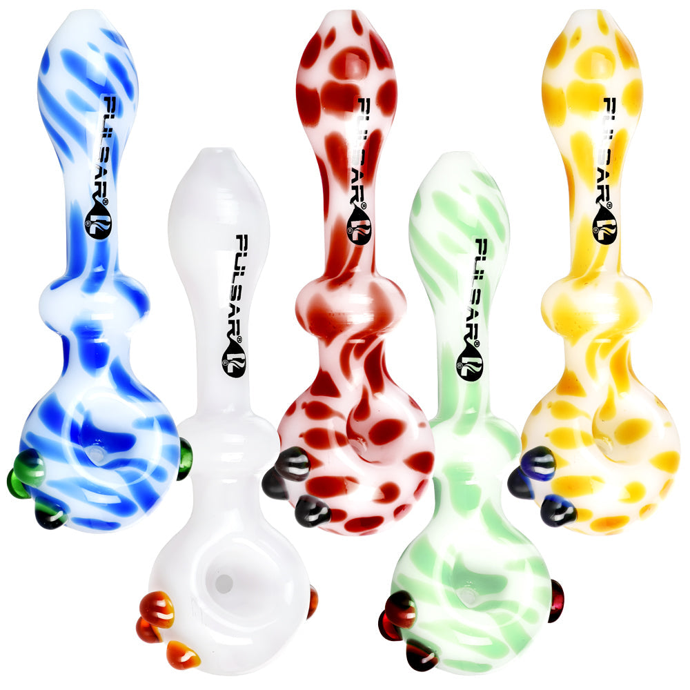 Pulsar ~ Creme Color Swirl Hand Pipe - 5" / Colors Vary