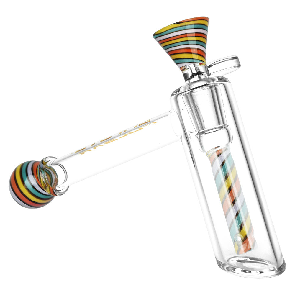 Pulsar ~ Retro Rave Wig Wag Bubbler w/ Herb Slide - 6.25" / 14mm F
