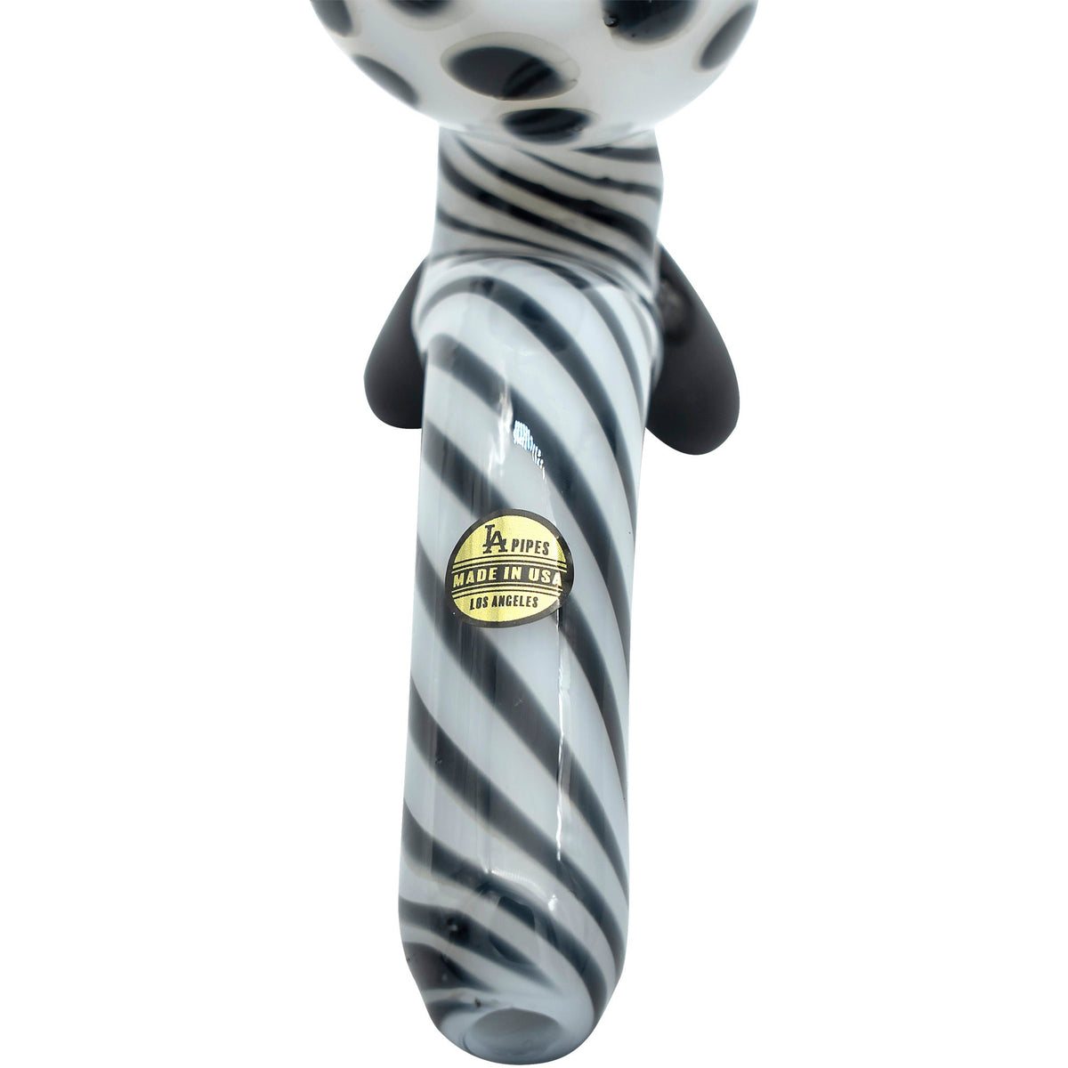 LA Pipes - Bone White Sitting Sherlock Glass Pipe