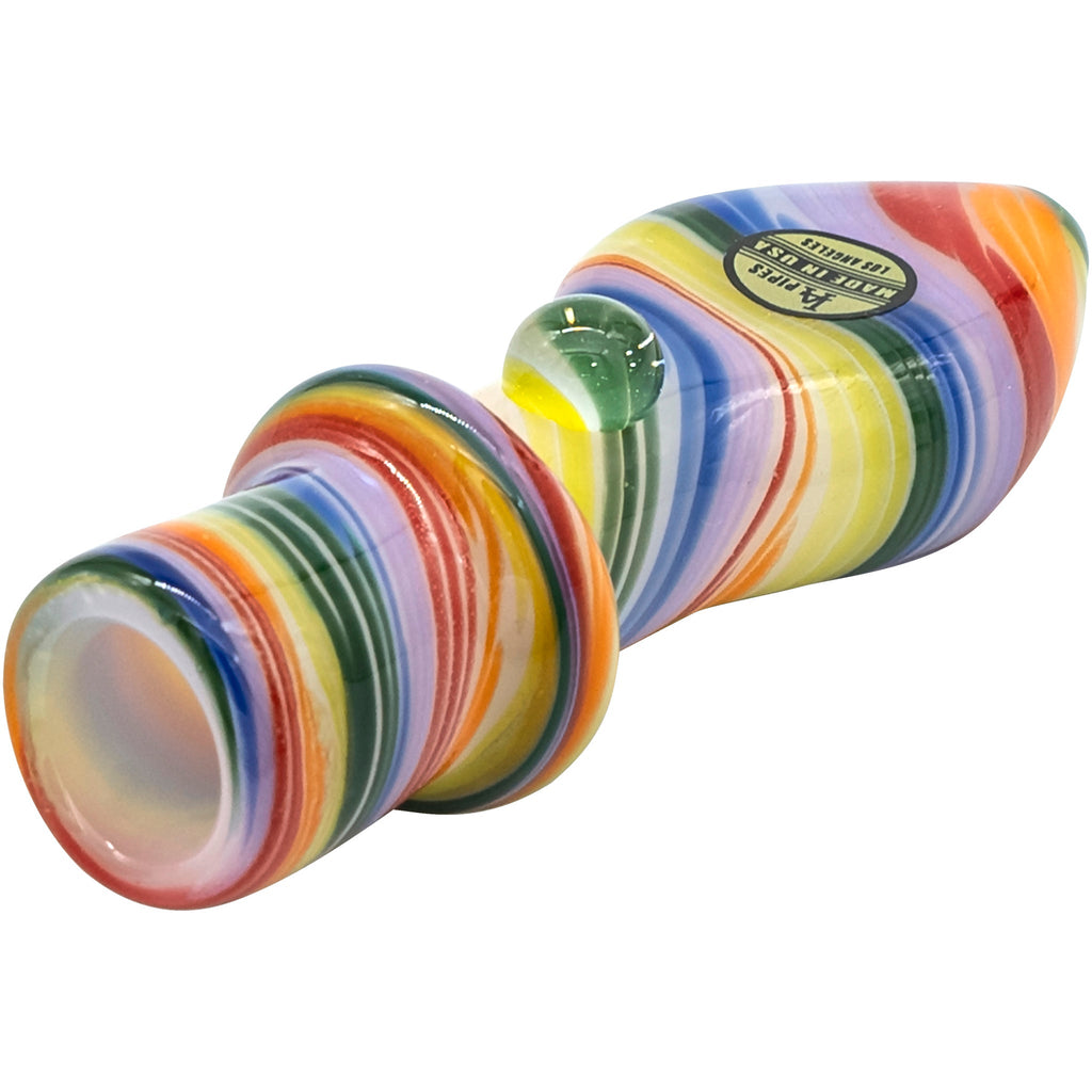 LA Pipes - "Rainbow Tornado" Chillum Pipe