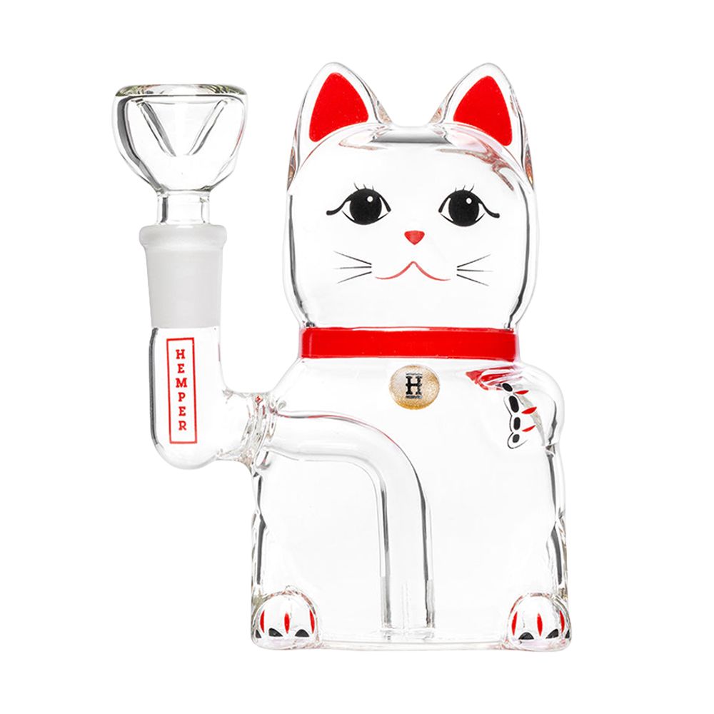 HEMPER - Lucky Money Cat Glass Water Pipe | 14mm F