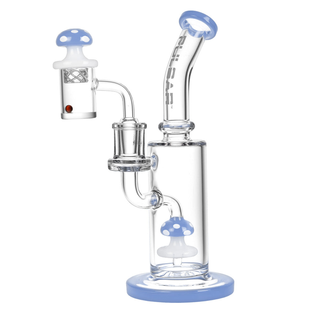 Pulsar ~ Shroom Rig Set w/ Carb Cap - 8.5"/14mm F/Colors Vary