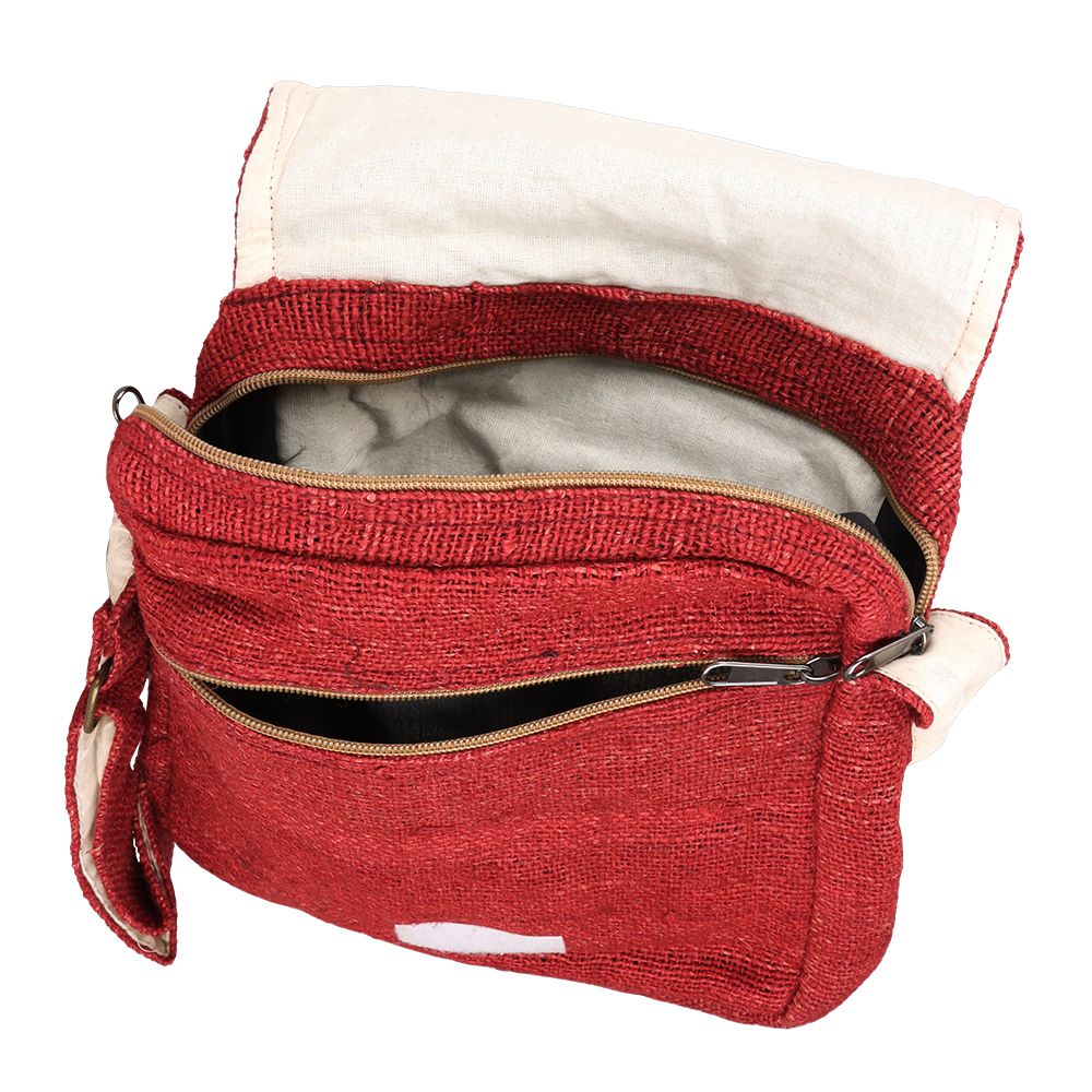 Himalayan Hemp Messenger Shoulder Bag - 10" x 11"