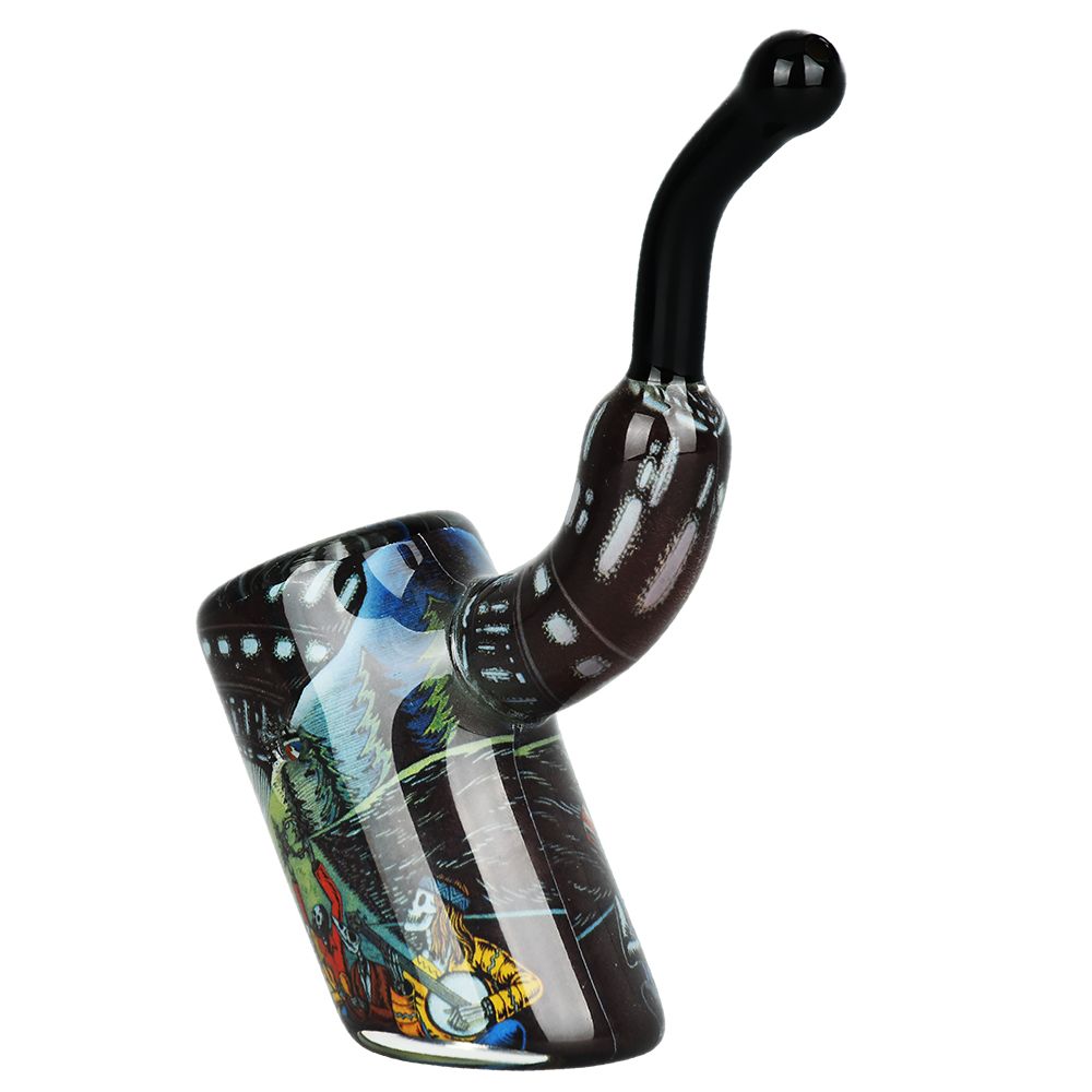 Pulsar ~ Grateful Dead x Pulsar Inside Print Bent Sherlock Pipe | 4"