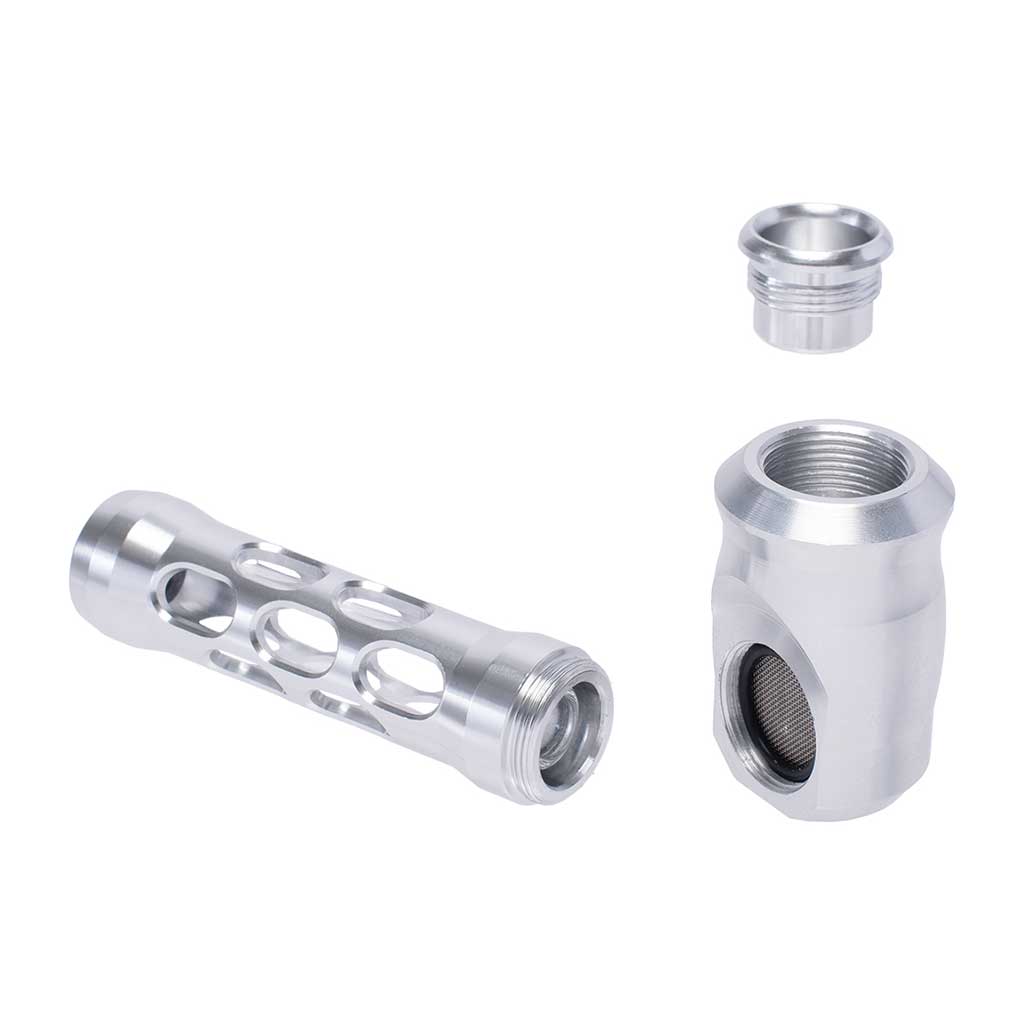 Honeybee Herb ~ ALUMINUM GLASS PERFORATED HAND PIPE
