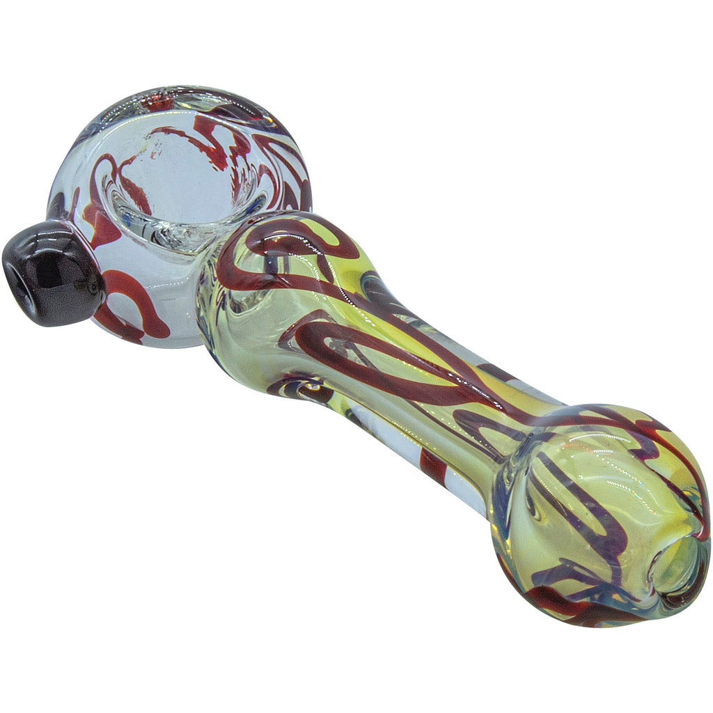 LA Pipes - "Painted Warrior Spoon" Glass Pipe