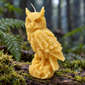 Large Owl Beeswax Candle