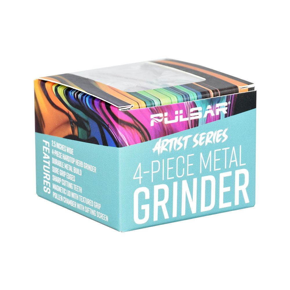 Pulsar ~ Design Series Grinder with Side Art - Symbolic Tiles / 4pc / 2.5"