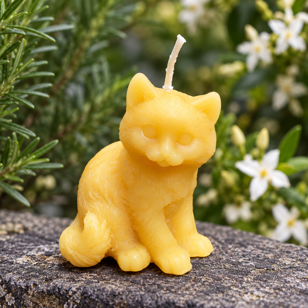 Kitten Beeswax Candle
