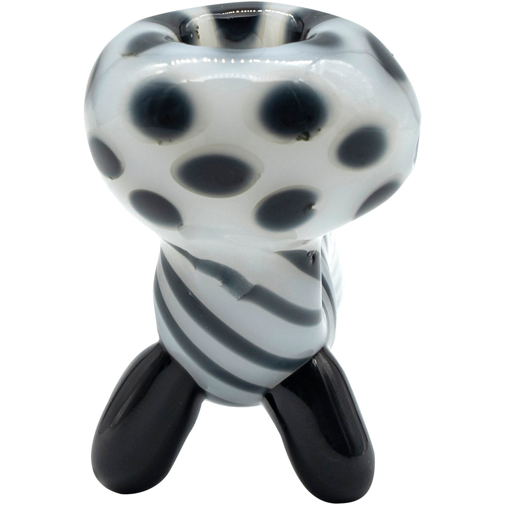 LA Pipes - Bone White Sitting Sherlock Glass Pipe