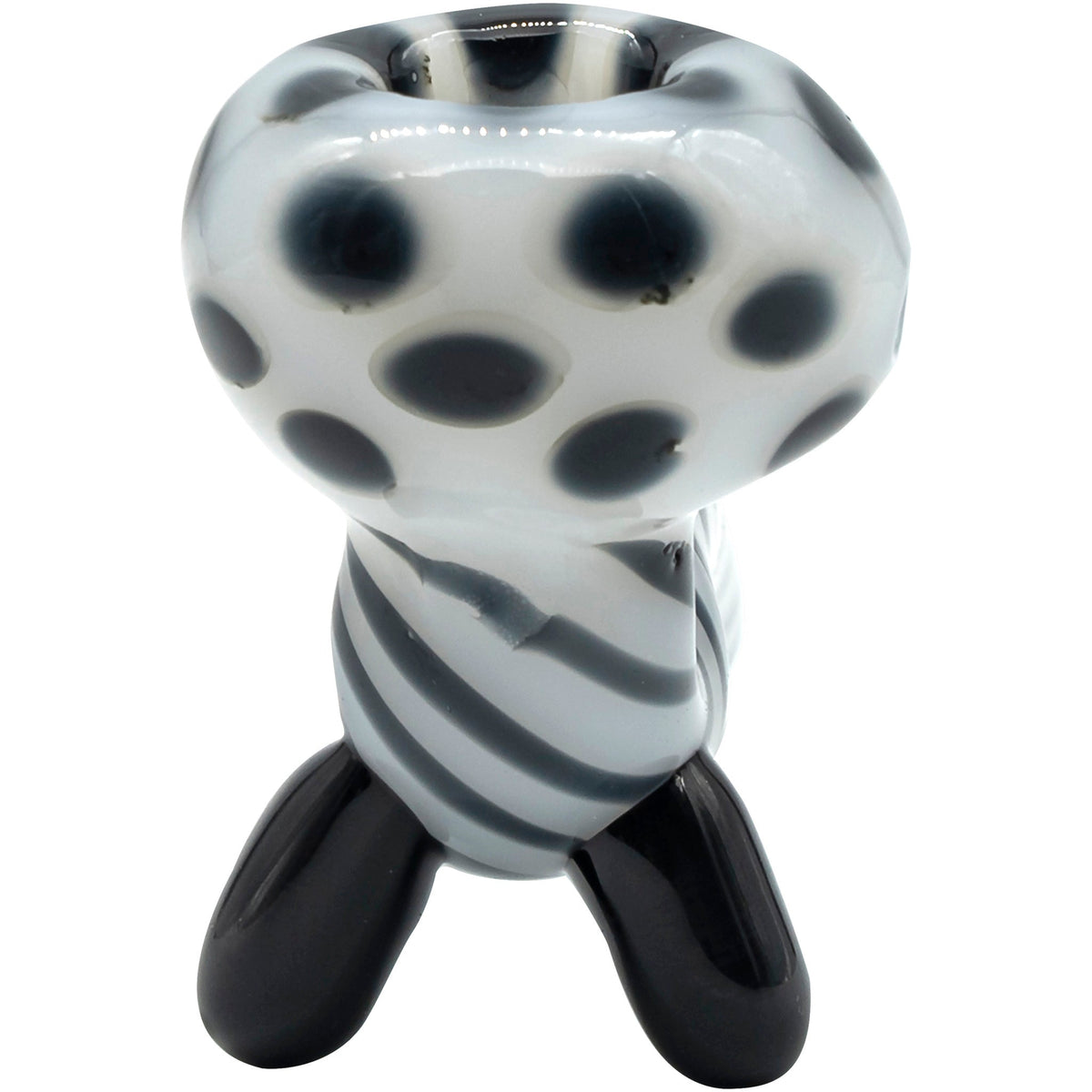 LA Pipes - Bone White Sitting Sherlock Glass Pipe