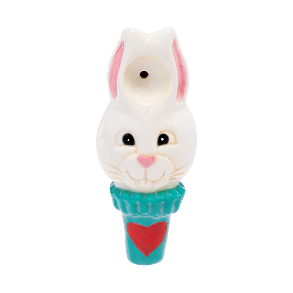 WACKY BOWLZ - WHITE RABBIT CERAMIC PIPE