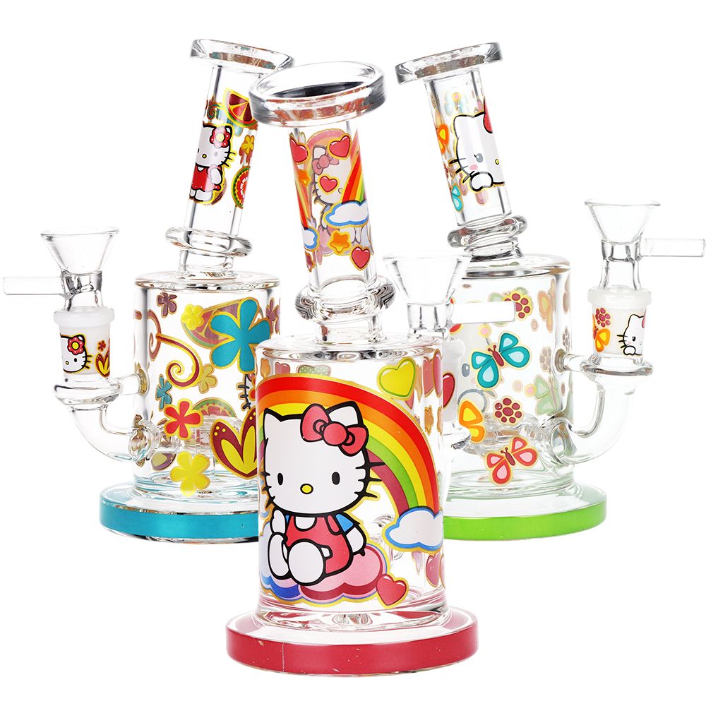 Salutations Hello Kitty Glass Water Pipe | 6.25" | 14mm F