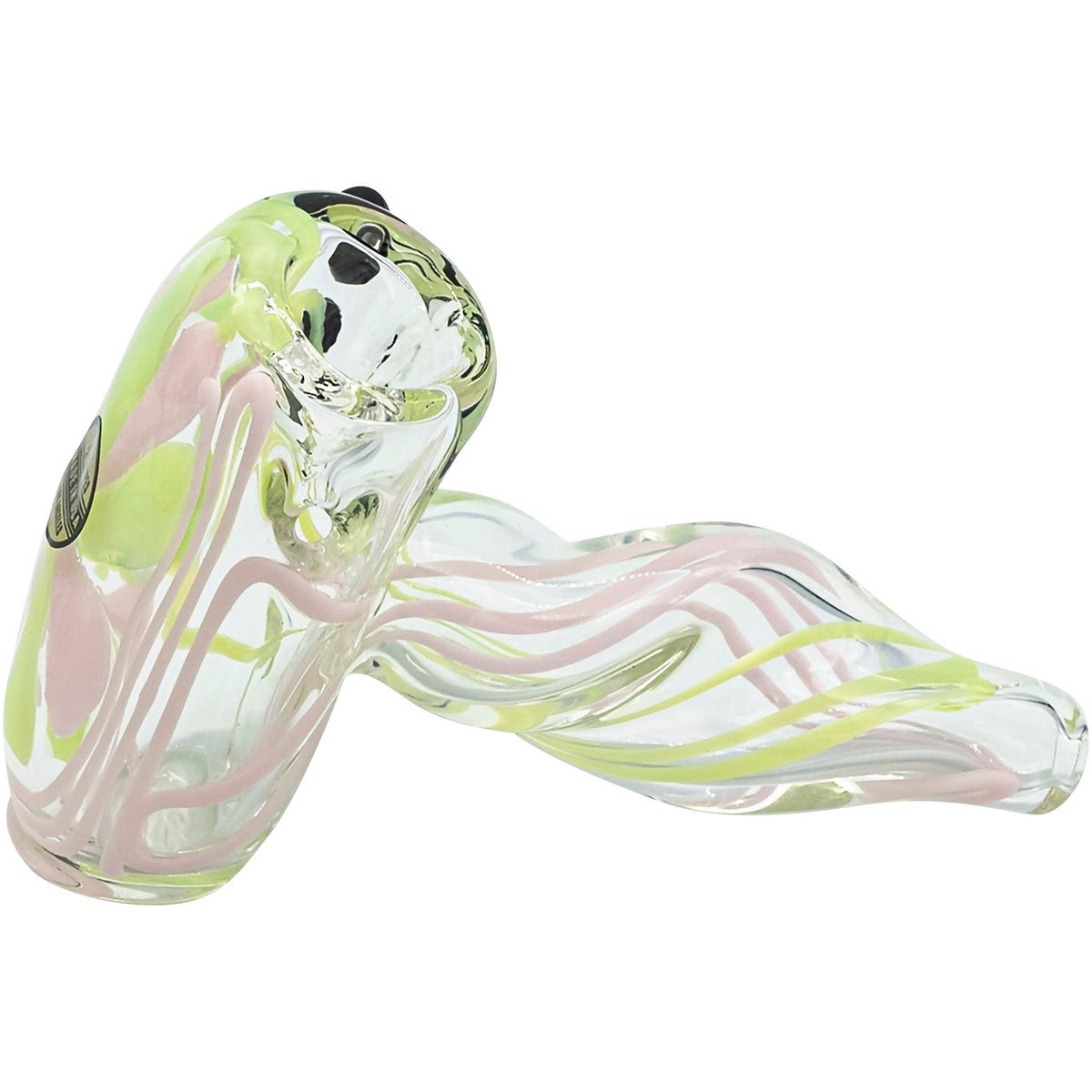 LA Pipes - Green Slyme and Bubble Gum Twist Hammer Pipe