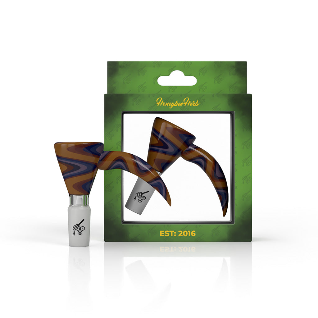 Honeybee Herb~ MARTINI FIRE WIG WAG WITH HORN PULL BONG BOWL