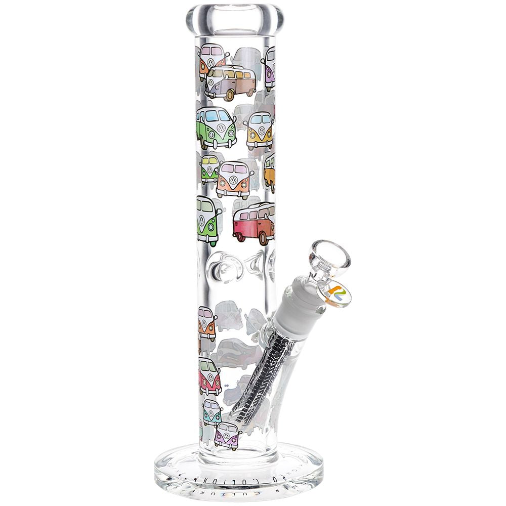 Pulsar ~ Design Series Straight Tube Glass Water Pipe | 12" | 14mm F