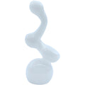 LA Pipes - Ivory Sherlock Glass Sherlock Bubbler Pipe 6"