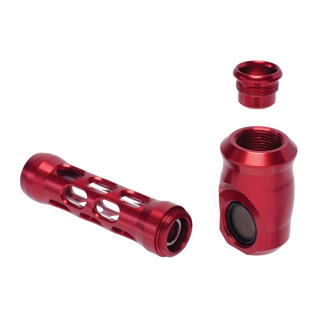 Honeybee Herb ~ ALUMINUM GLASS PERFORATED HAND PIPE