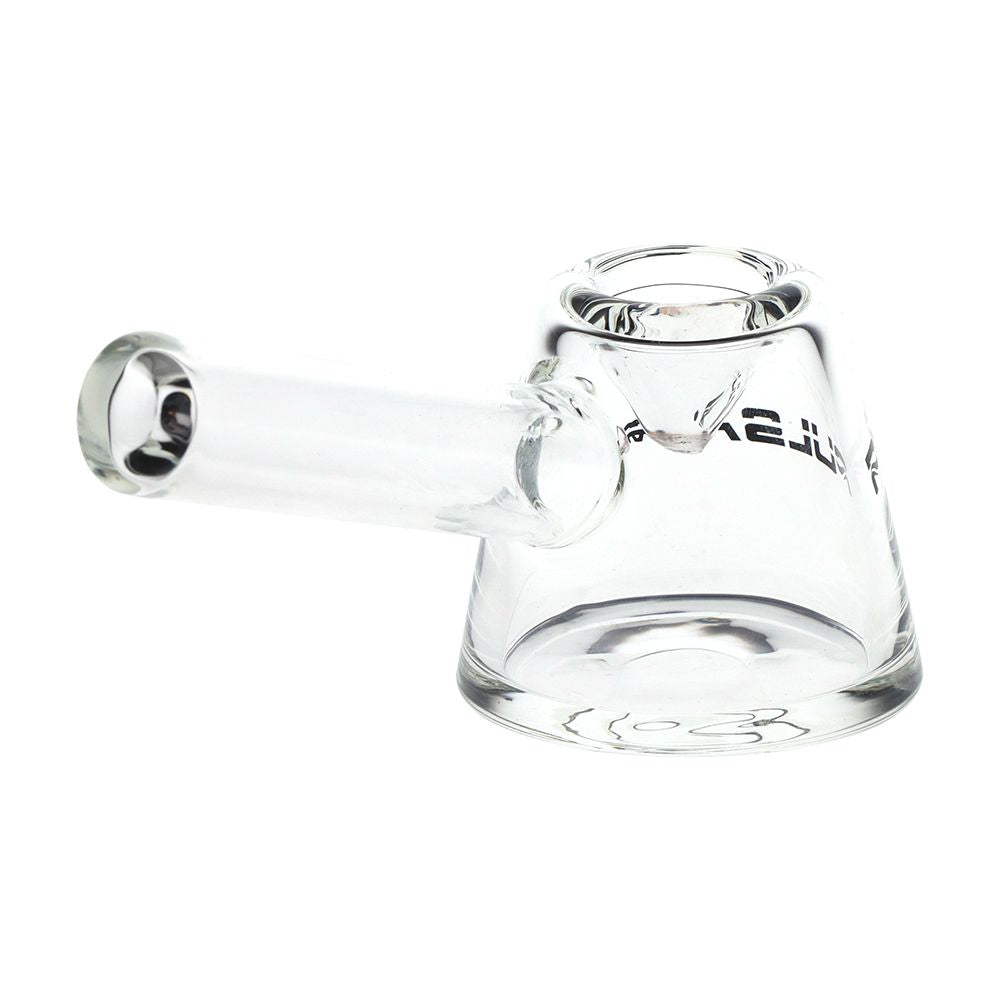 Pulsar ~ Slant Neck Beaker Glass Water Pipe Zippered Case Travel Kit - 7" / Clear