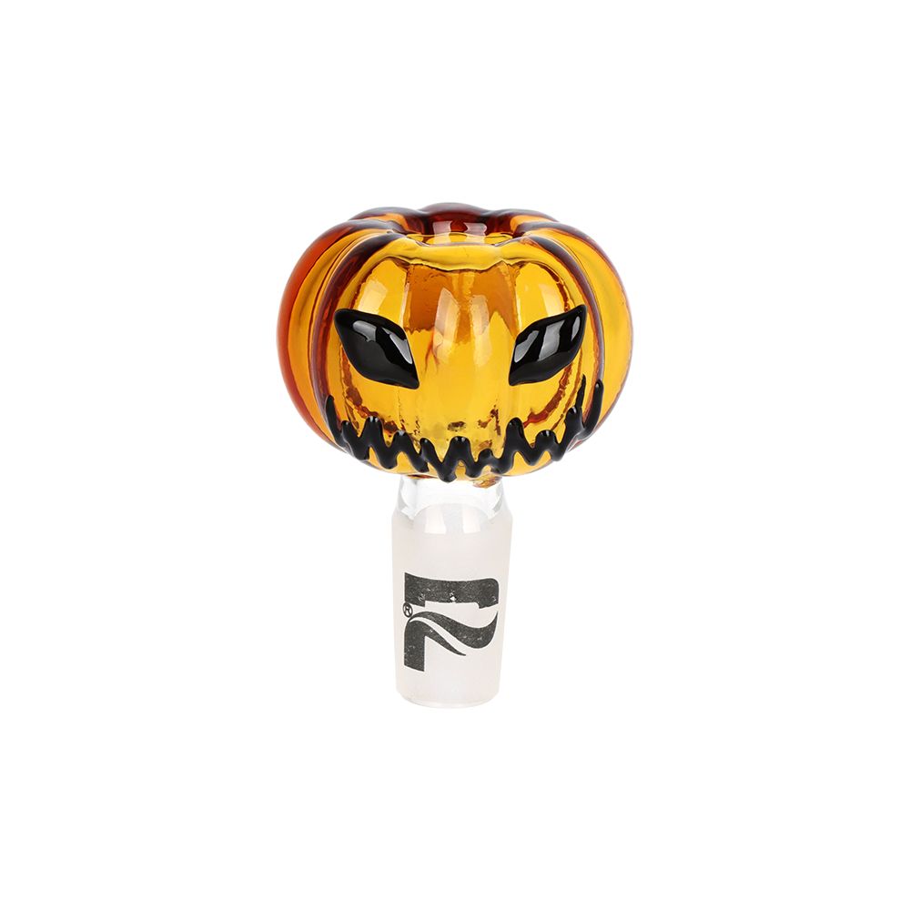 Pulsar ~ Halloween Ball Herb Pipe Glow Duo - 10" / 14mm F