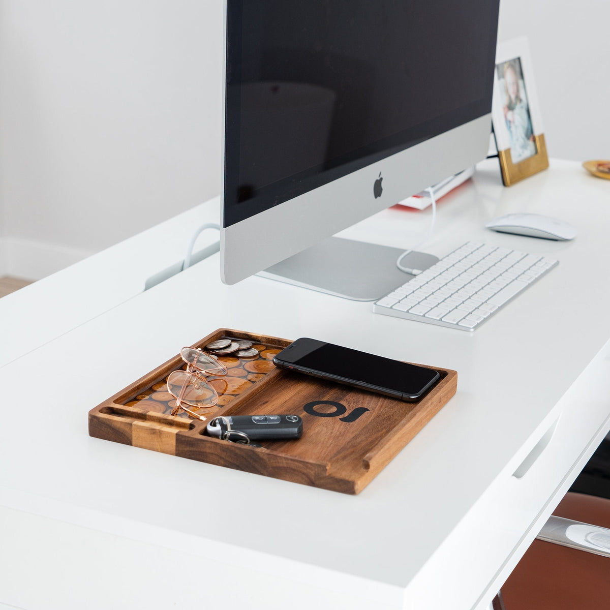 Ongrok - Premium Natural Acacia Wood Tray | 9.5" x 9.5"